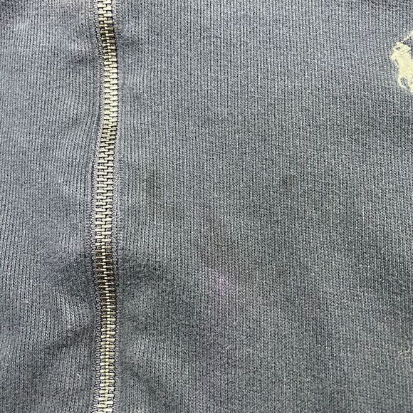 Polo Ralph Lauren Jacket Mens 2XL Blue Estate Rib Full Zip Hooded Pony - Picture 8 of 16